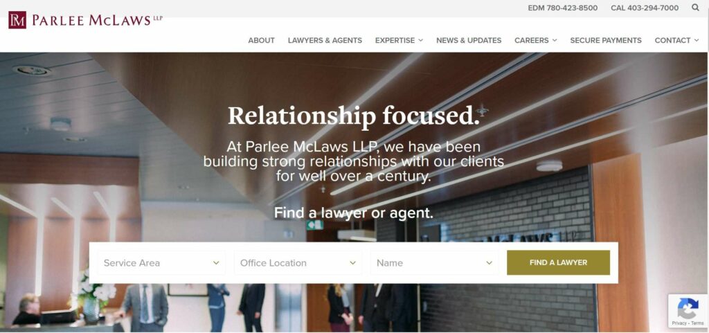 Parlee McLaws LLP' Homepage