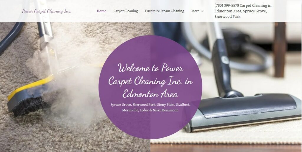 Power Carpet Cleaning' Homepage