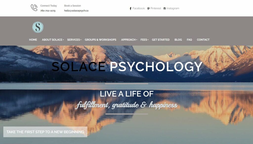 Solace Psychology' Homepage