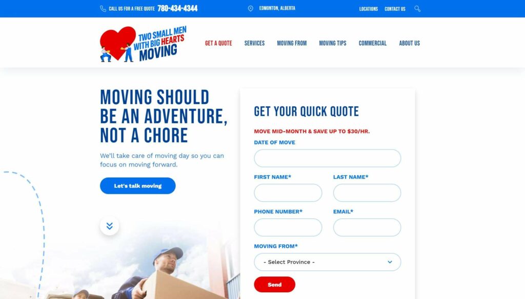Two Small Men with Big Hearts' Homepage