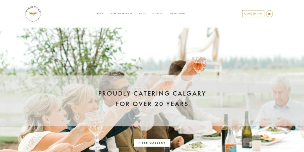 Visionary Catering' Homepage