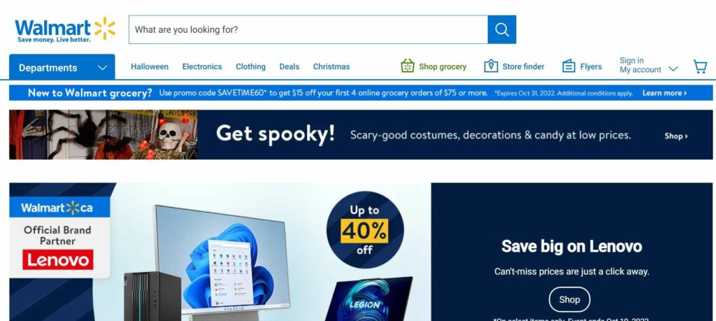Walmart Supercentre' Homepage