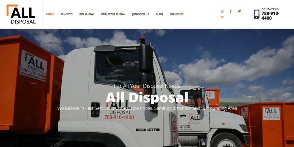 All Disposal' Homepage