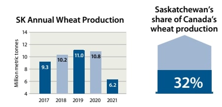 SK Annual Wheat Production