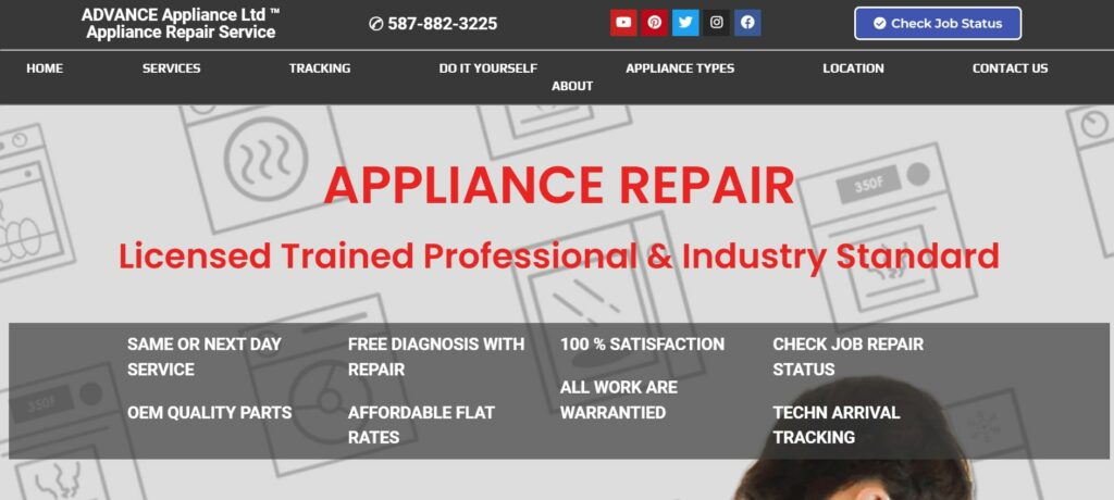 Advance Appliance Ltd Homepage