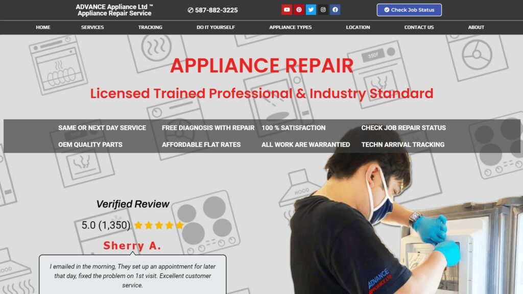 Advance Appliance Ltd. Homepage