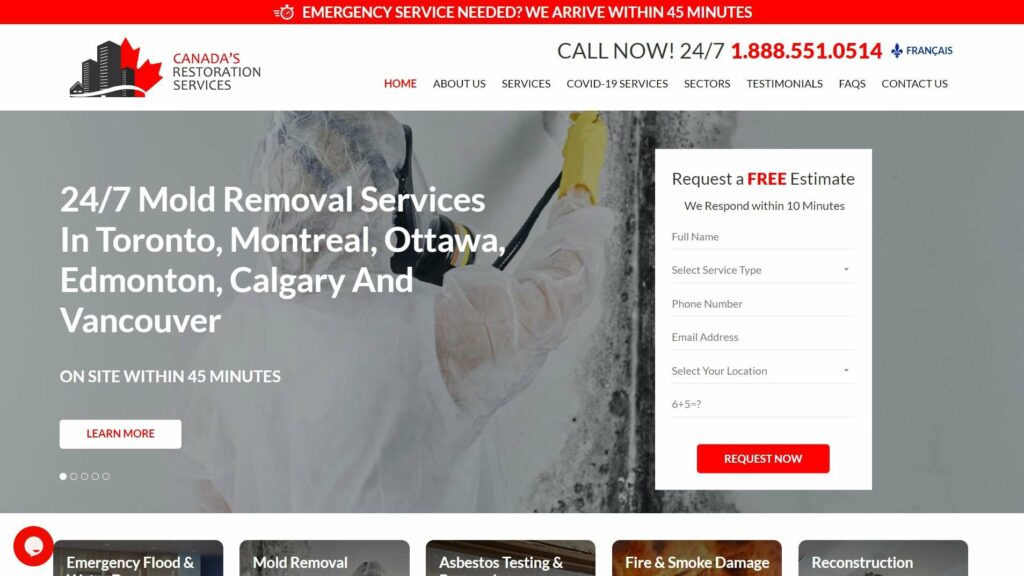 Canada’s Restoration Services' Homepage