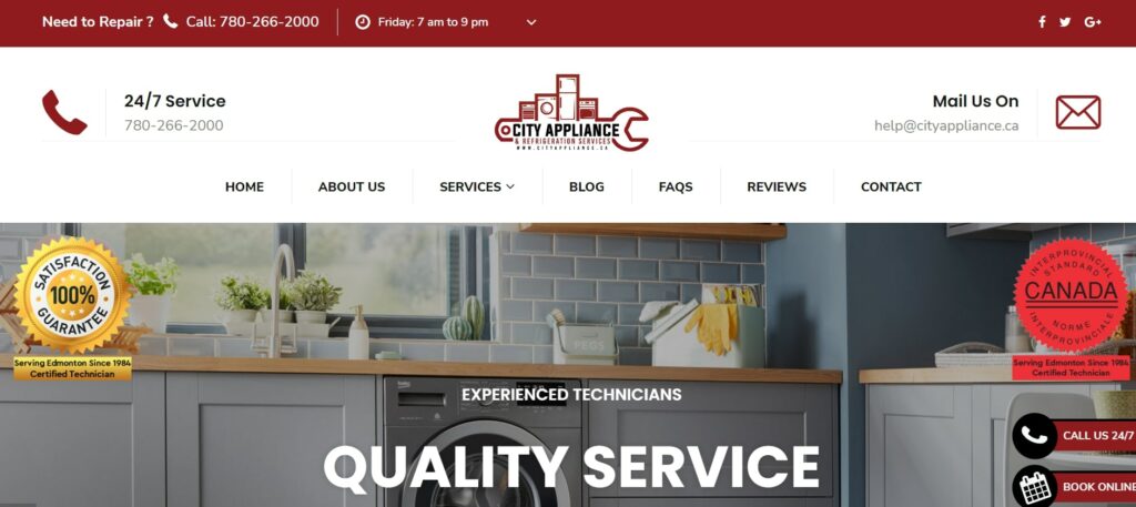 City Appliance & Refrigeration Repair Service's Homepage