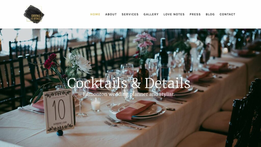 Cocktails & Details' Homepage