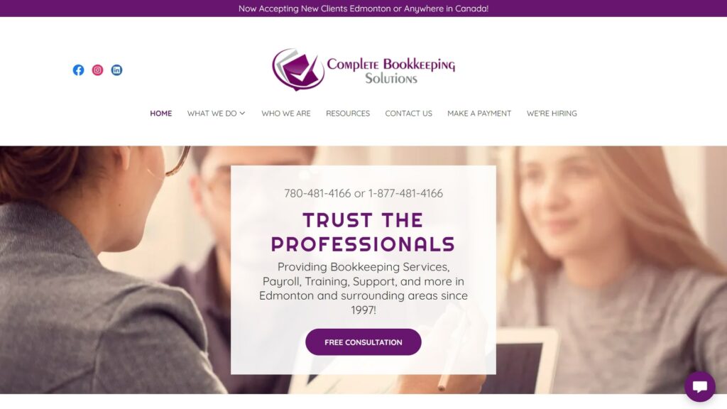 Complete Bookkeeping Solutions' Homepage