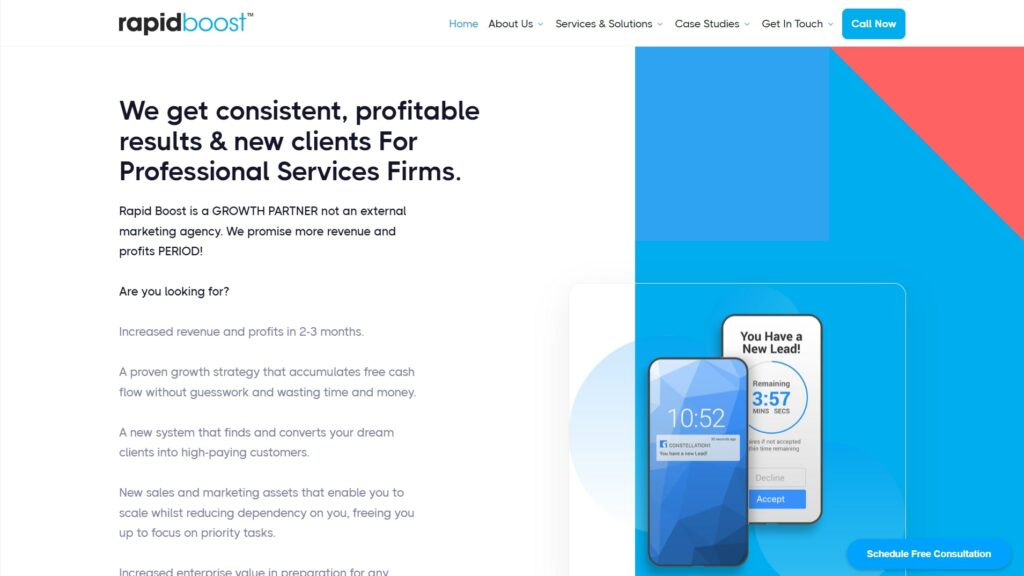 Rapid Boost Marketing's Homepage