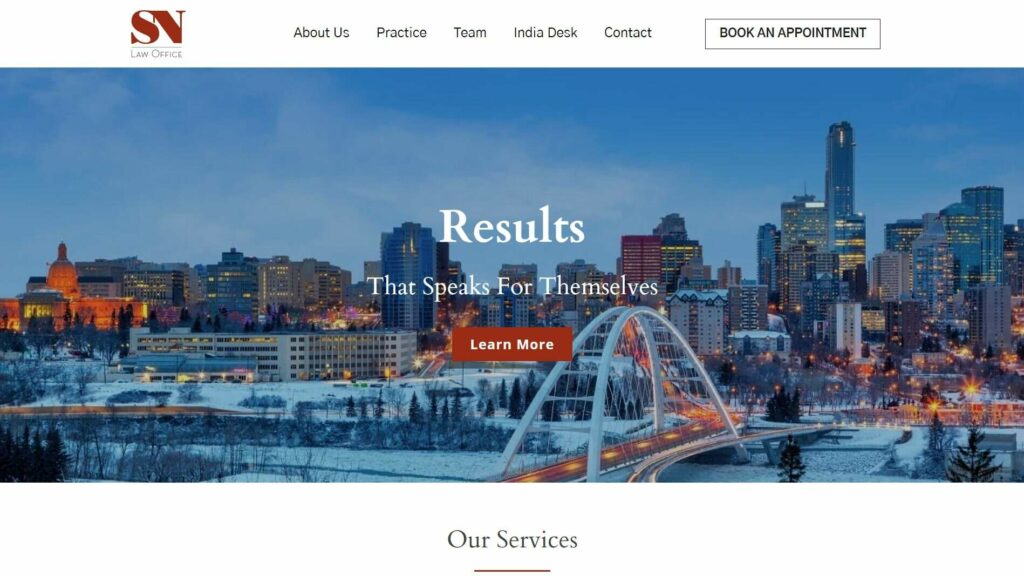 SN Law Office's Homepage