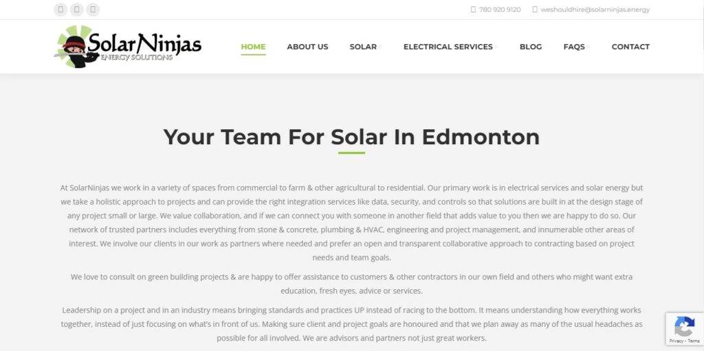 SolarNinjas Energy Solutions Ltd Homepage