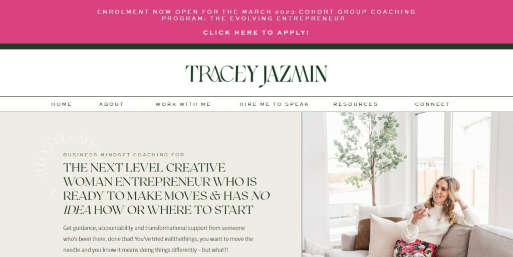 Tracey Jazmin – Business Mindset Coach's Homepage