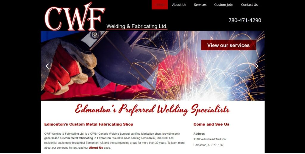 CWF Welding & Fabricating Ltd. Homepage