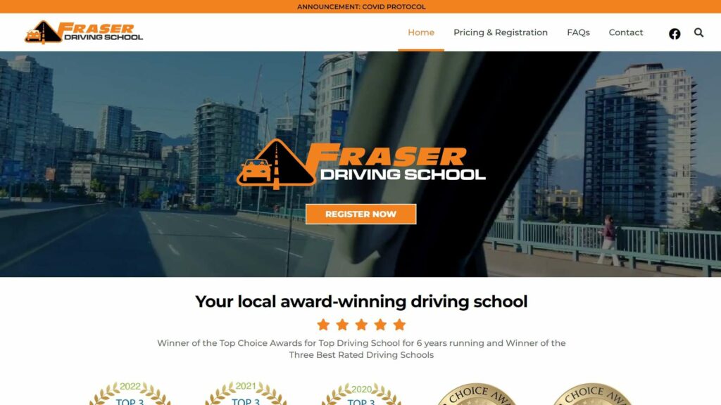 Fraser Driving School's Homepage