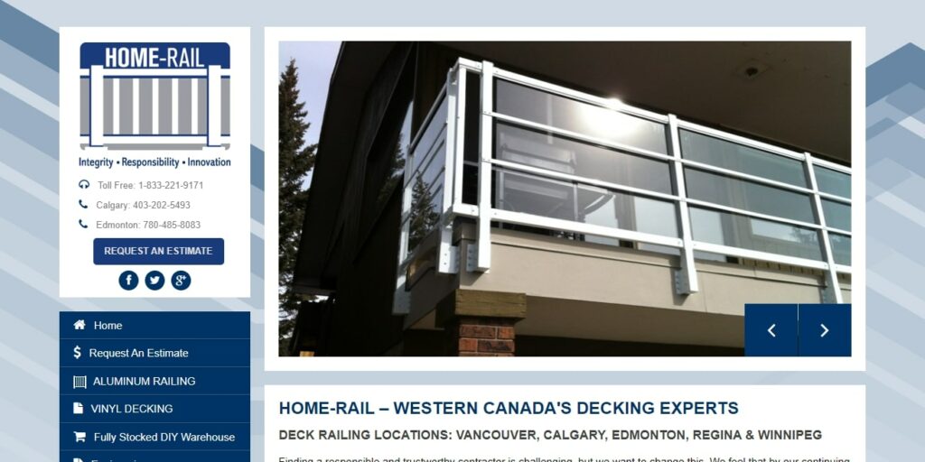 Home-Rail Ltd. Homepage