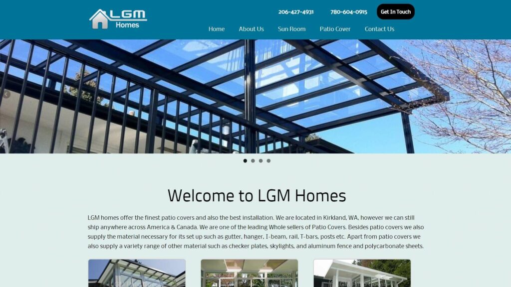 LGM Patio Covers & Sunrooms' Homepage