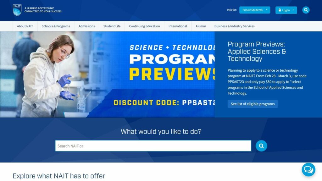 NAIT Continuing Education's Homepage