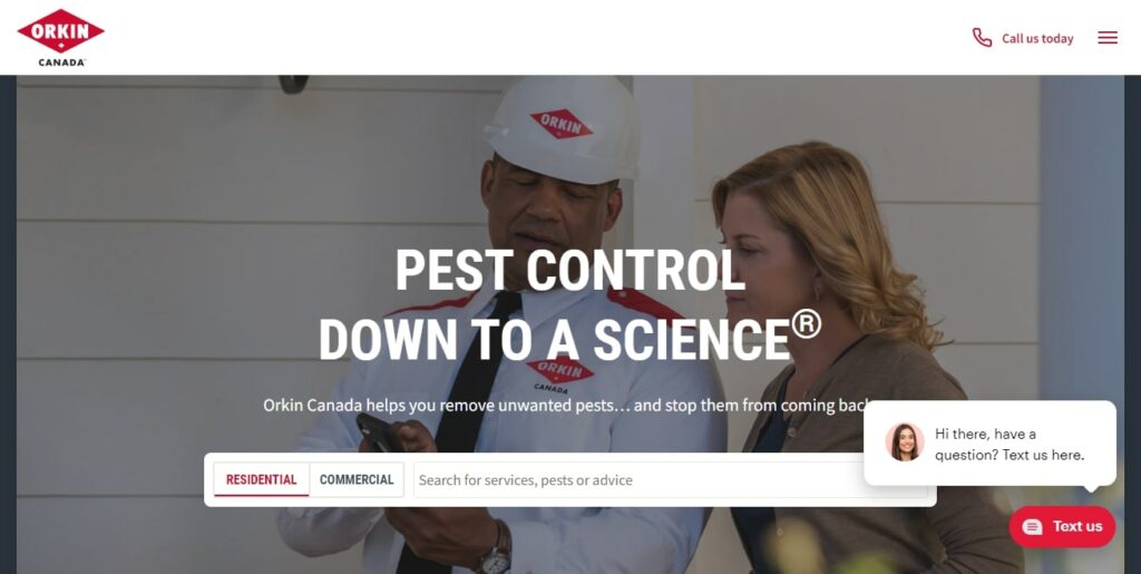 Orkin Canada Pest Control's Homepage
