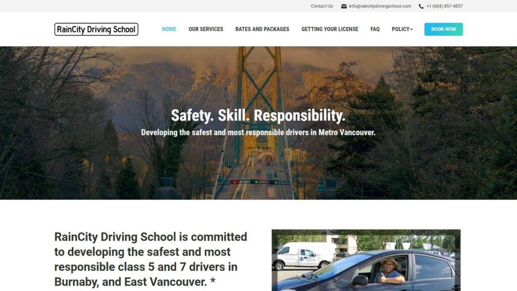 RainCity Driving School's Homepage