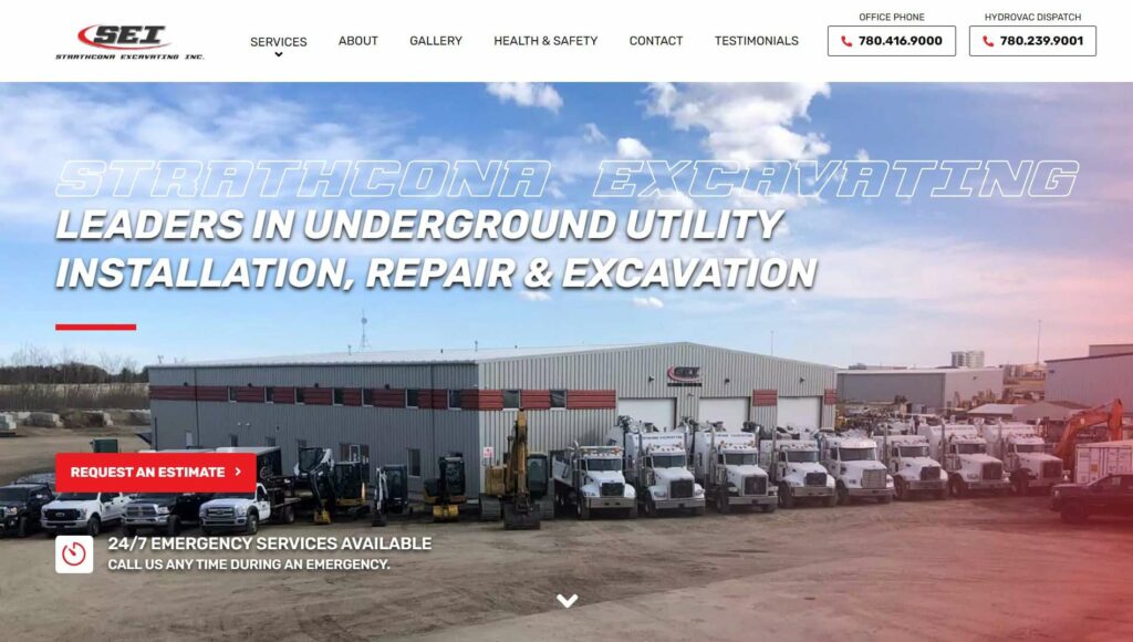 Strathcona Excavating's Homepage