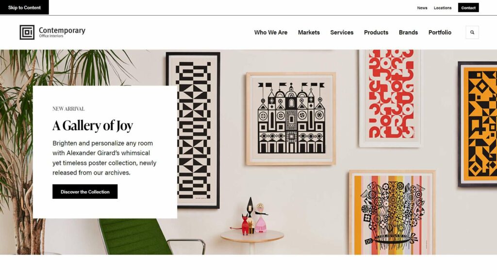 Contemporary Office Interiors' Homepage