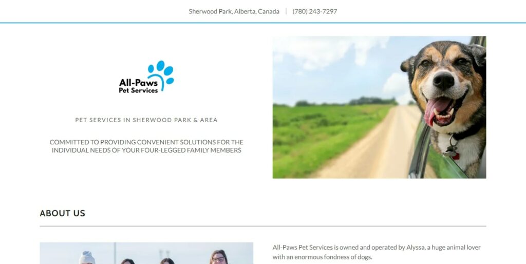 AllPaws Pet Services' Homepage
