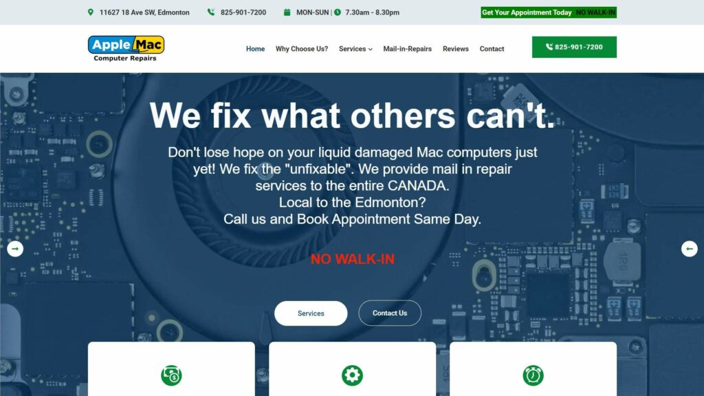 Apple Mac Computer Repairs' Homepage
