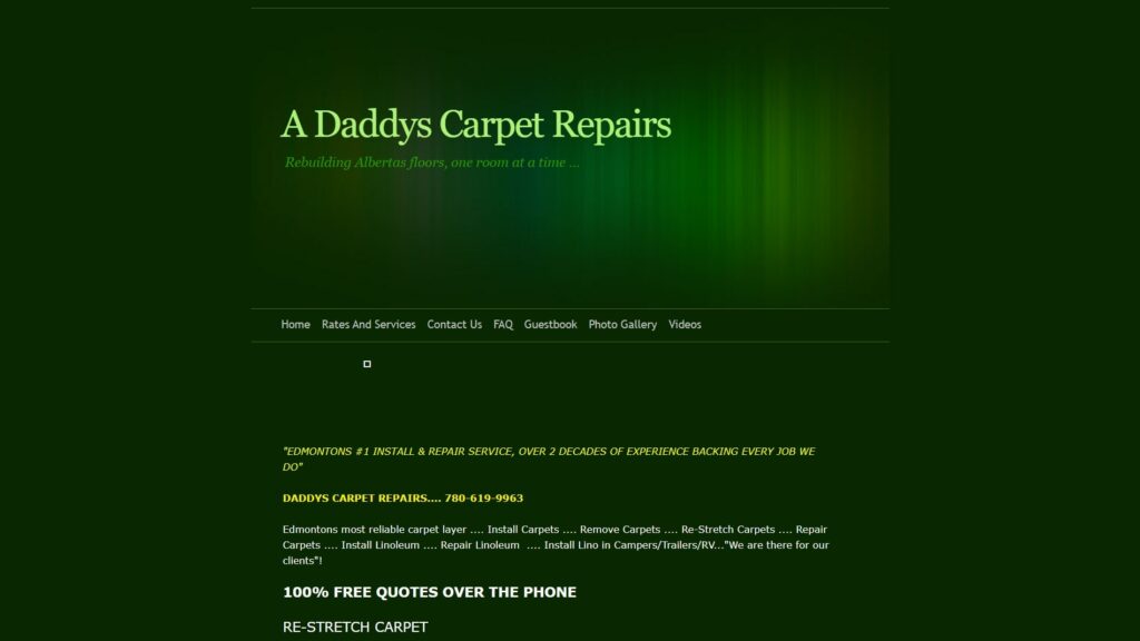Daddy’s Carpet Repairs' Homepage