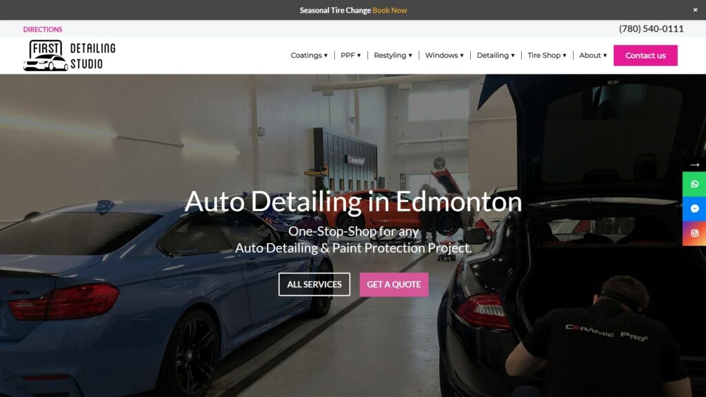 First Detailing Studio's Homepage