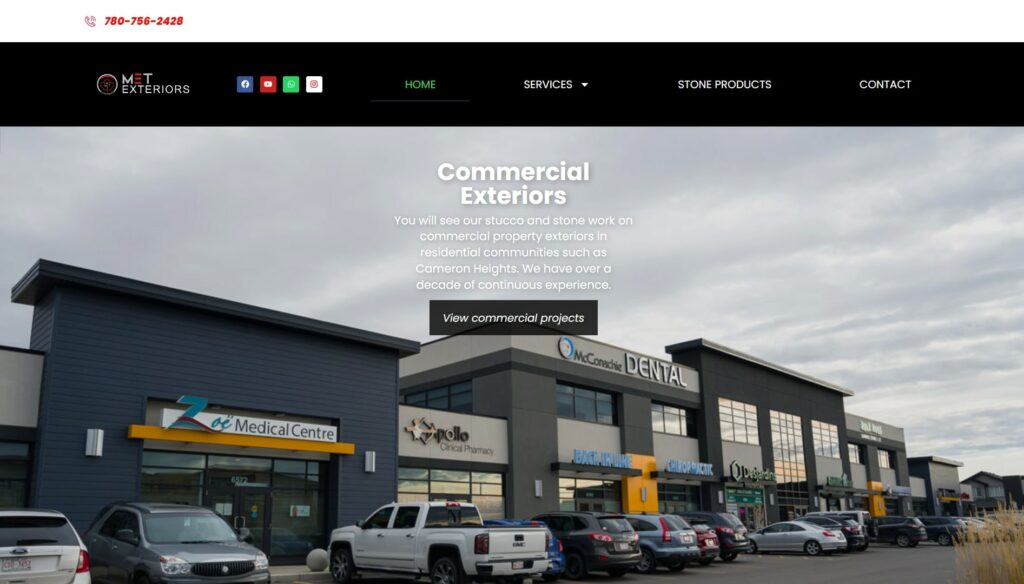 Met Exteriors' Homepage