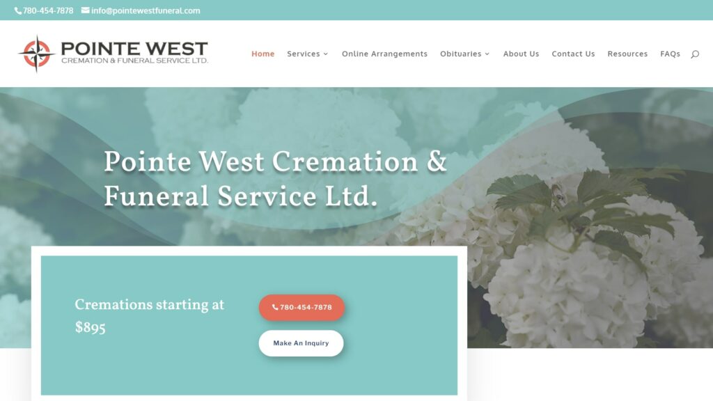 Pointe West Cremation & Funeral Service's Homepage