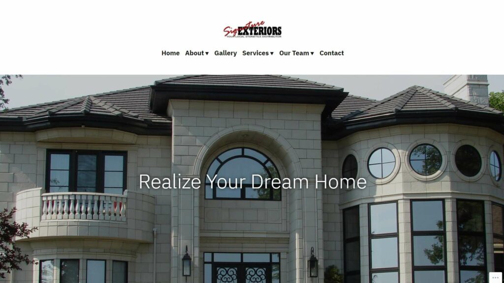 Signature Exteriors' Homepage