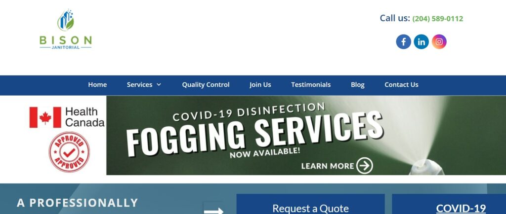 Bison Janitorial Services Ltd Homepage
