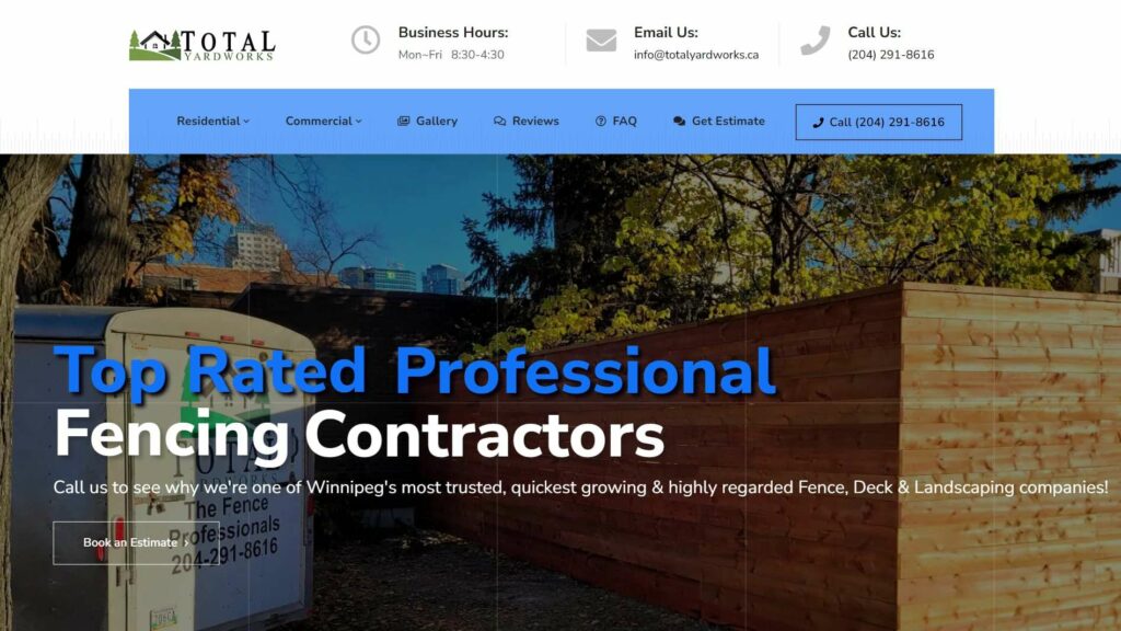 Total Yard Works Landscaping & Fences' Homepage