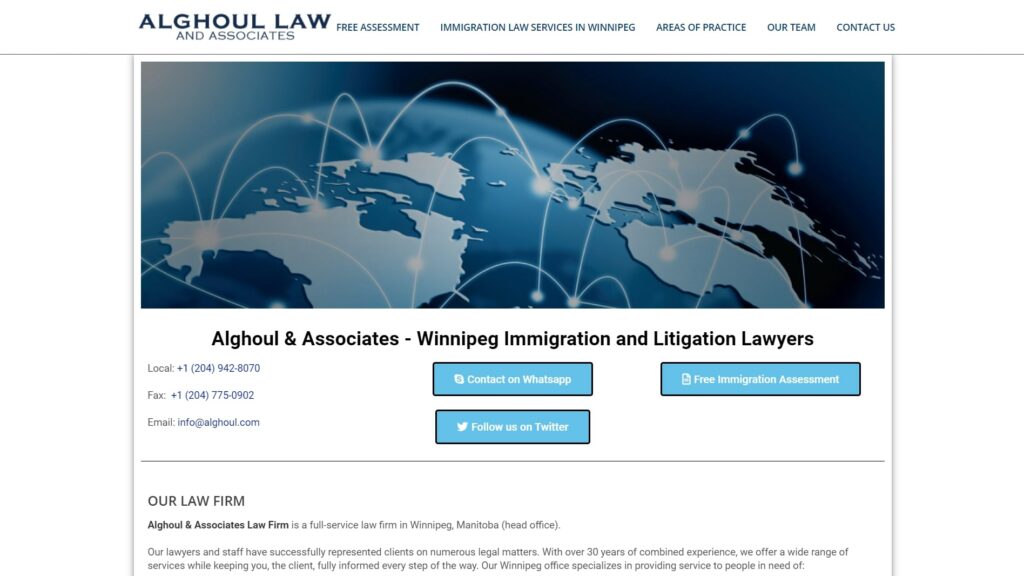 Alghoul & Associates Law Firm's Homepage