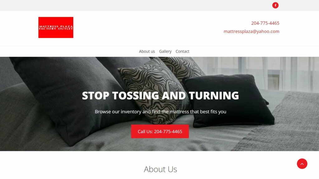 Mattress Plaza's Homepage