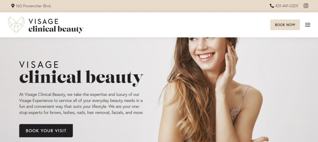 Visage Clinical Beauty's Homepage