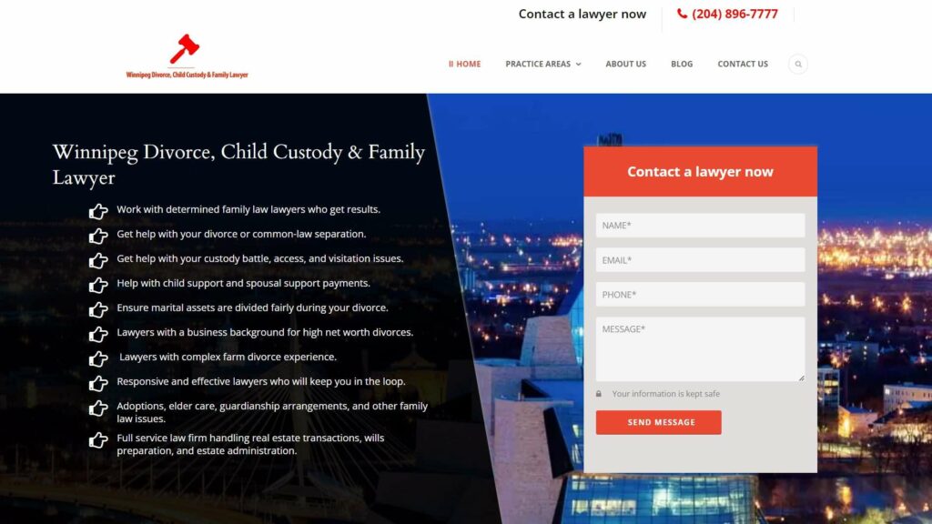 Winnipeg Divorce, Child Custody & Family Lawyer's Homepage