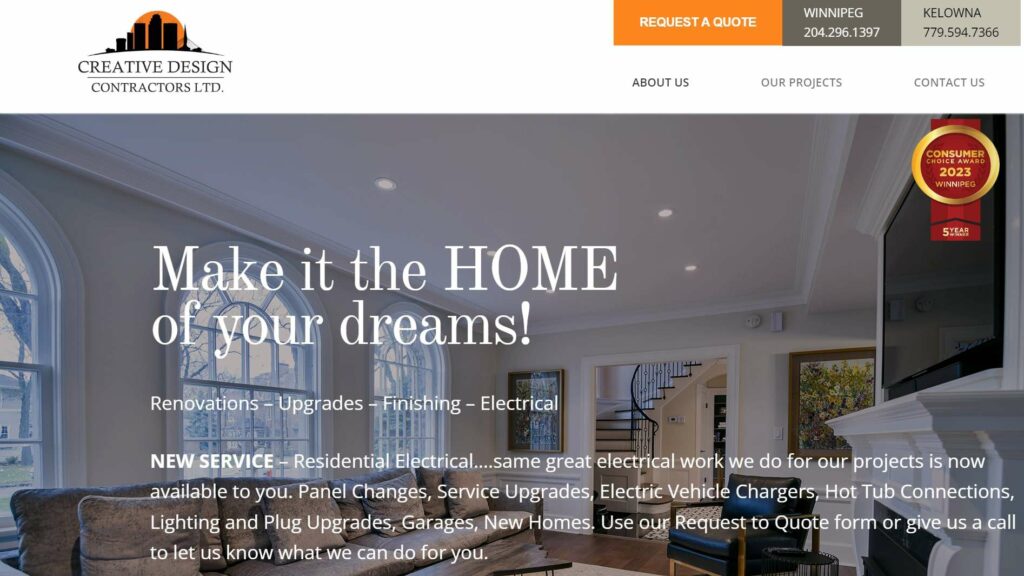 Creative Design Contractors Ltd Homepage