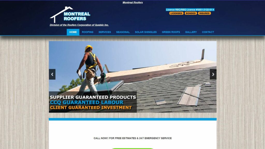 Montreal Roofers' Homepage