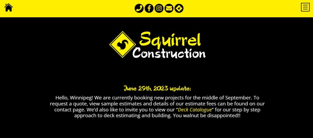 Squirrel Construction Ltd Homepage
