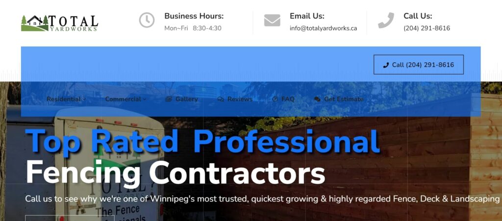 Total Yard Works Landscaping & Fences Winnipe's Homepage