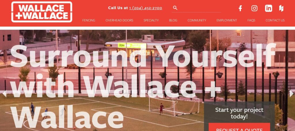 Wallace + Wallace Fences' Homepage