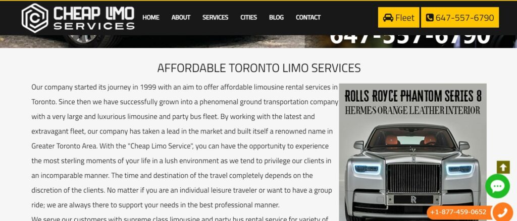 Cheap Limo Service's Homepage