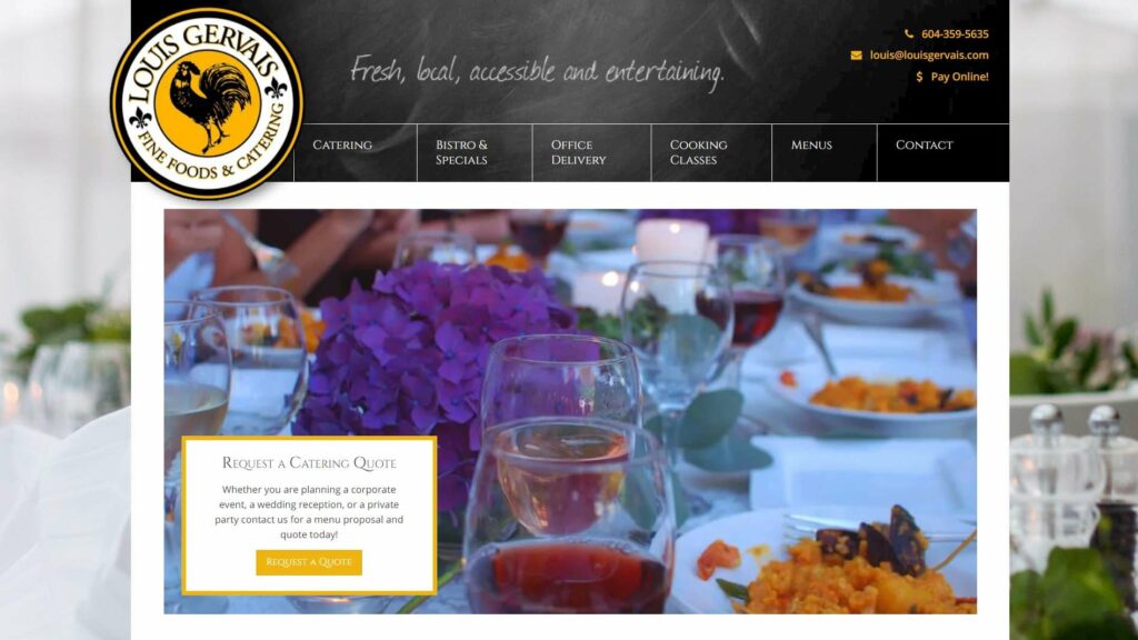 Louis Gervais Fine Foods & Catering's Homepage