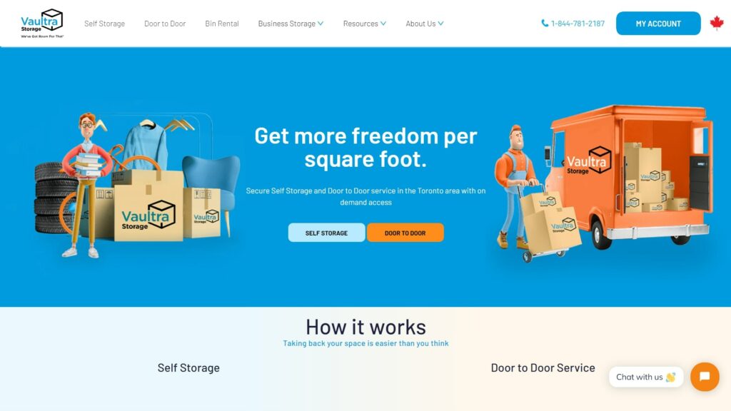 Vaultra Storage's Homepage