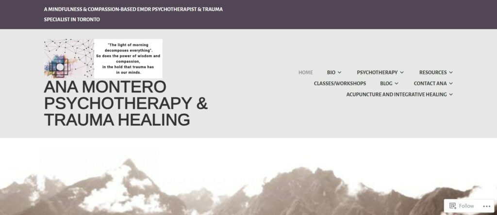 Ana Montero Psychotherapy & Trauma Counselling's Homepage