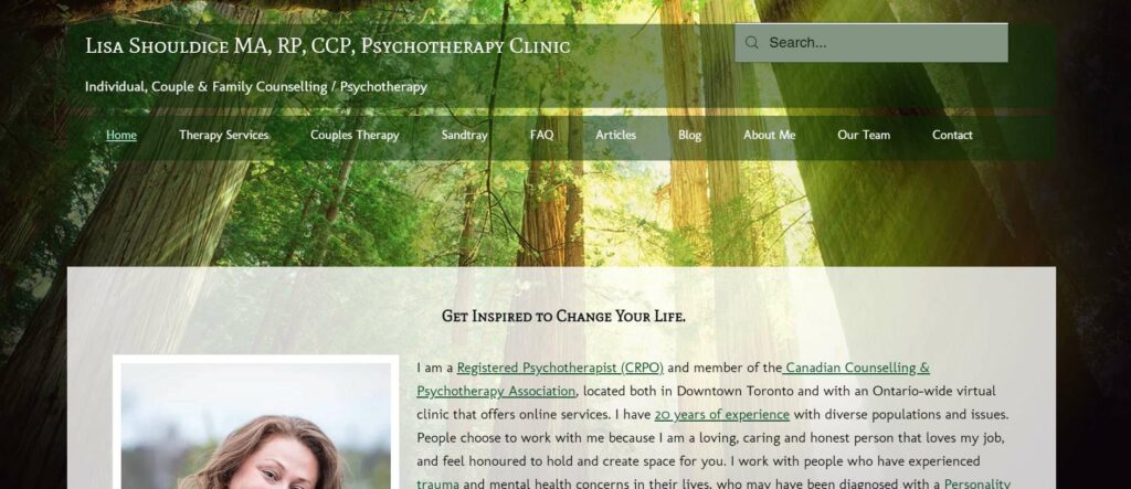 Lisa Shouldice – Psychotherapy Clinic's Homepage